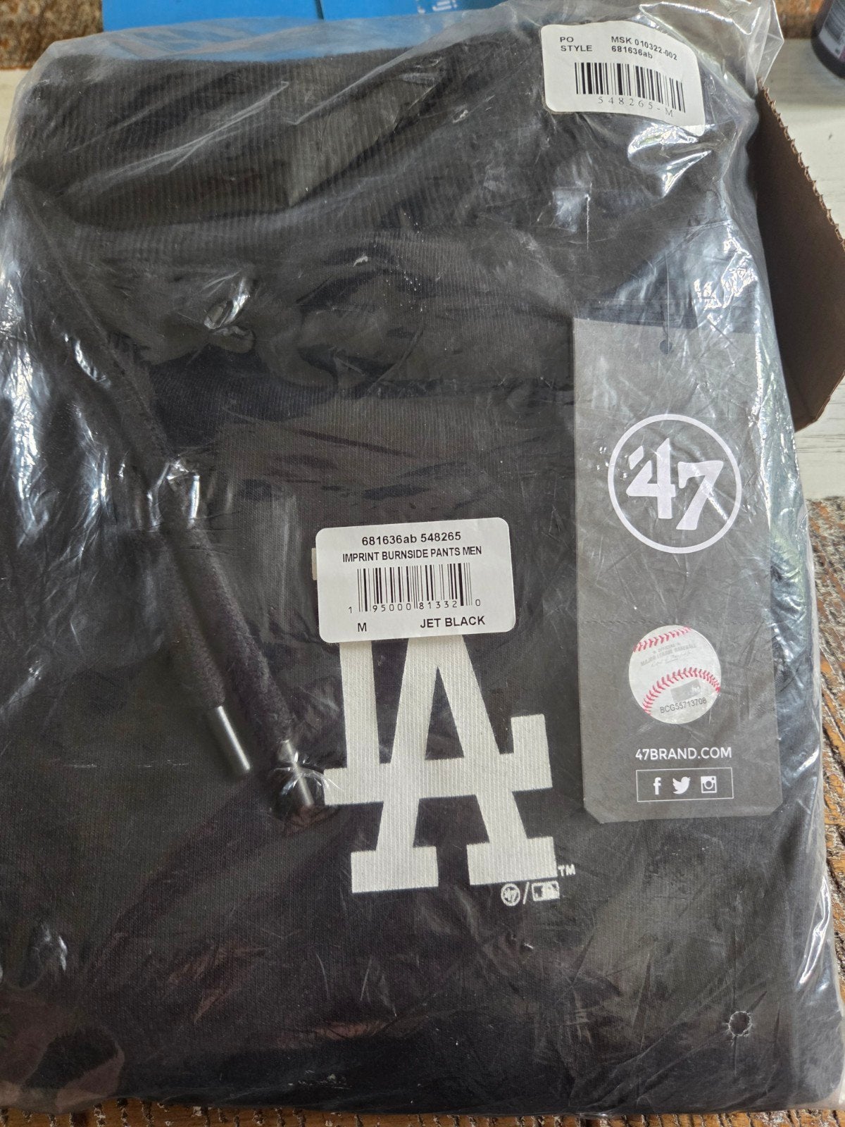 47 Brand LA Dodgers Joggingbroek Heren Zwart Maat M, Maat 48/50 (M), Zwart, Nieuw, Ophalen of Verzenden