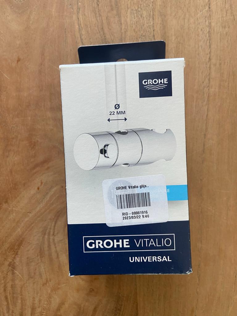 Grohe Vitalio Universal glijstuk 22mm - Chroom, Doe-het-zelf en Verbouw, Sanitair, Ophalen, Nieuw, Chroom, Douche
