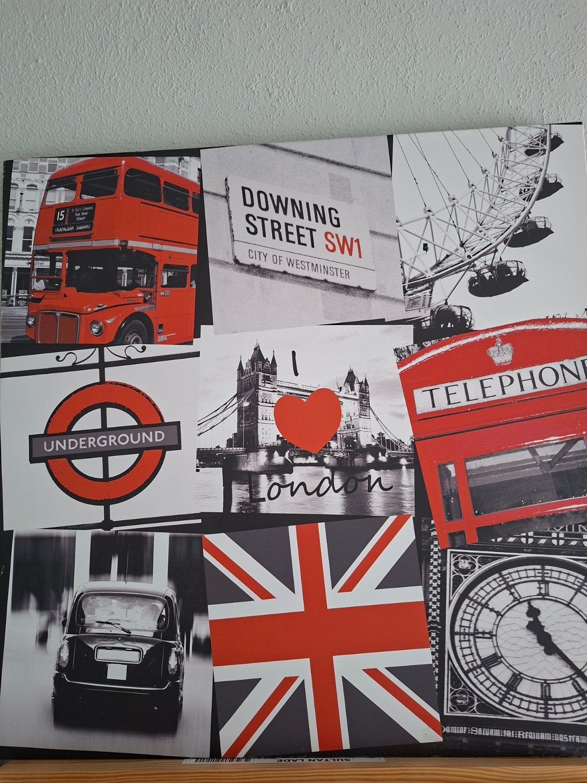 Groot Canvasdoek London Thema - Zo goed als nieuw, Ophalen, 75 tot 100 cm, 75 – 100, Print