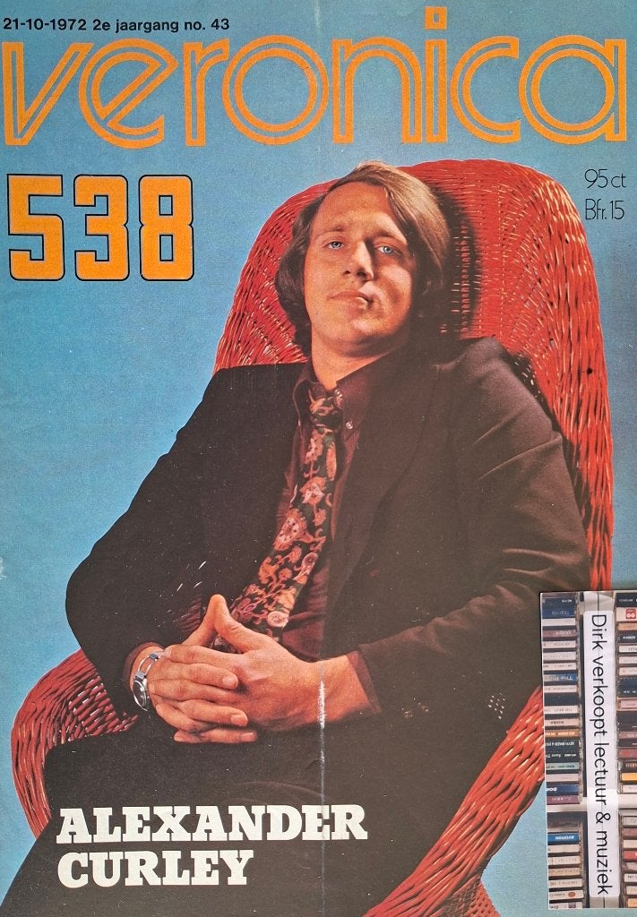 Veronica 538, nr 43, 1972: Alexander Curly, Freddy, Top 40, Ophalen of Verzenden, Gebruikt, Boek, Tijdschrift of Artikel