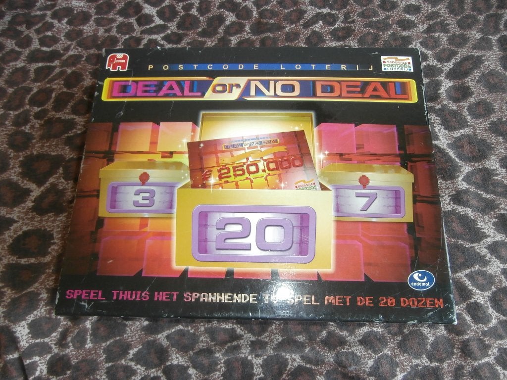 Gezelschapsspel Deal or no Deal Jumbo Endemol postcodeloteri, Ophalen of Verzenden, Gebruikt, Endemol