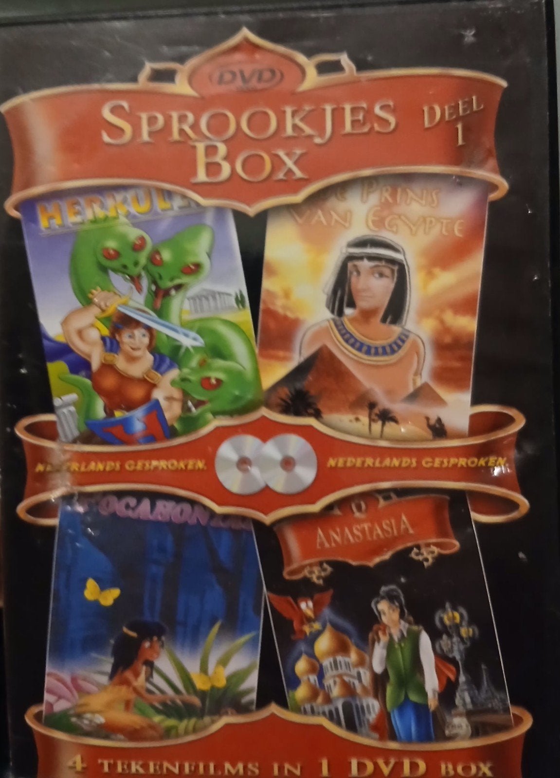 Kinder dvd.s 4 stuks zie foto.pakket 98, Alle leeftijden, Ophalen of Verzenden, Zo goed als nieuw