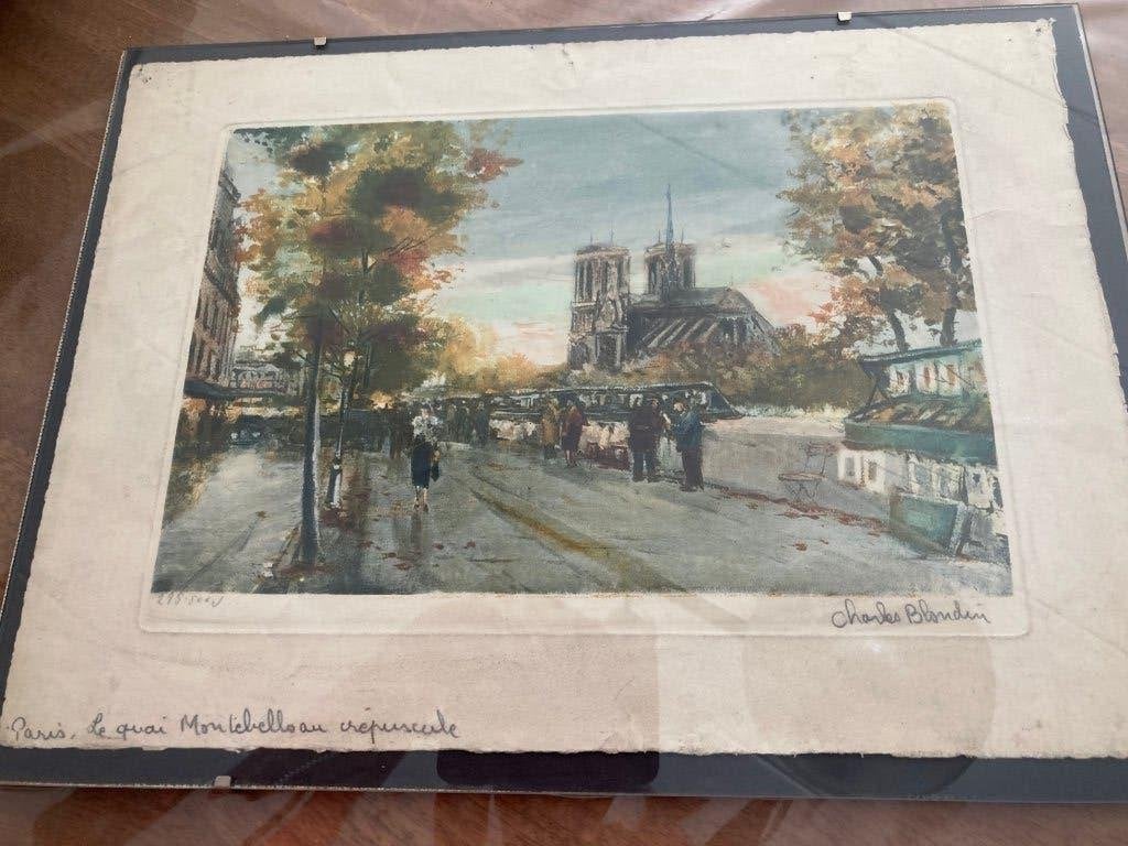 Charles Blondi  1913- 1991 Kleurenlithografie, Antiek en Kunst, Gelimiteerde oplage, Ophalen, Overige onderwerpen, Lithografie