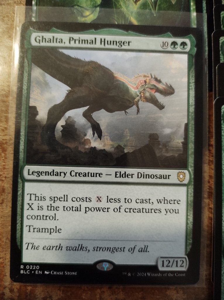 Ghalta Primal Hunger Commander deck, Ophalen of Verzenden, Zo goed als nieuw, Speeldeck, Foil