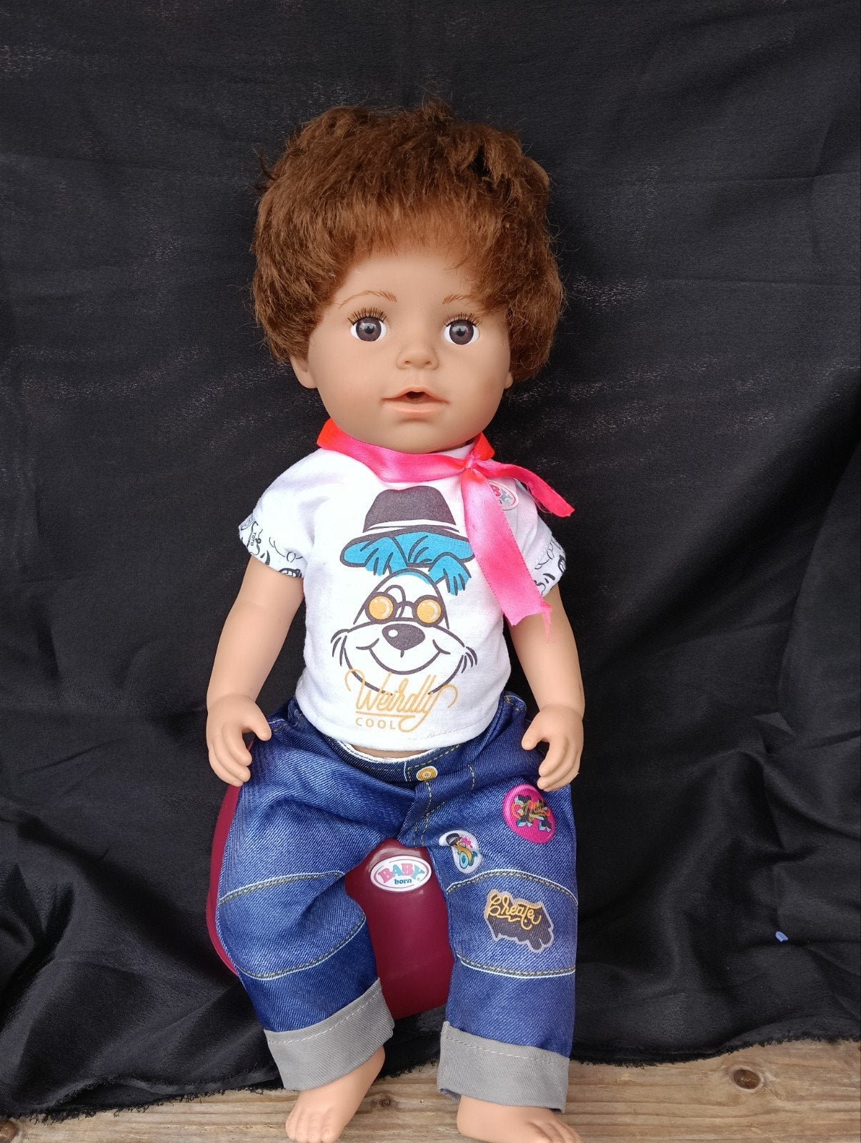 Baby Born pop met haar, kleren en potje, Lieselotjetweedehandsspeelgoed@gmail.com, -, Ophalen of Verzenden, Zo goed als nieuw