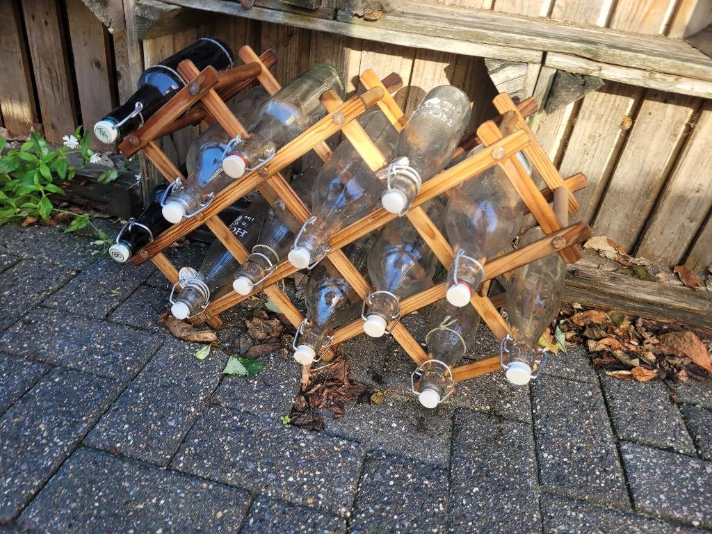 flessenrek / wijnrek met flessen, Ophalen of Verzenden, Gebruikt