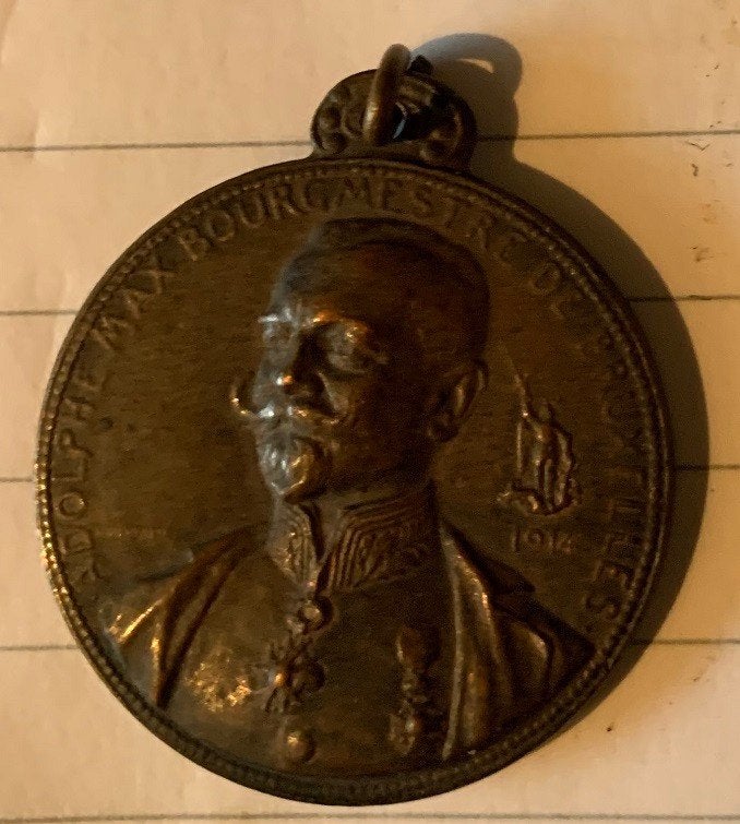 Adolphe Max Bourgemestre de Bruxelles 1914, Ophalen of Verzenden, Brons, Buitenland