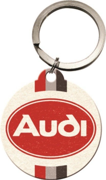 Audi logo rood reclame sleutelhanger van metaal keychain