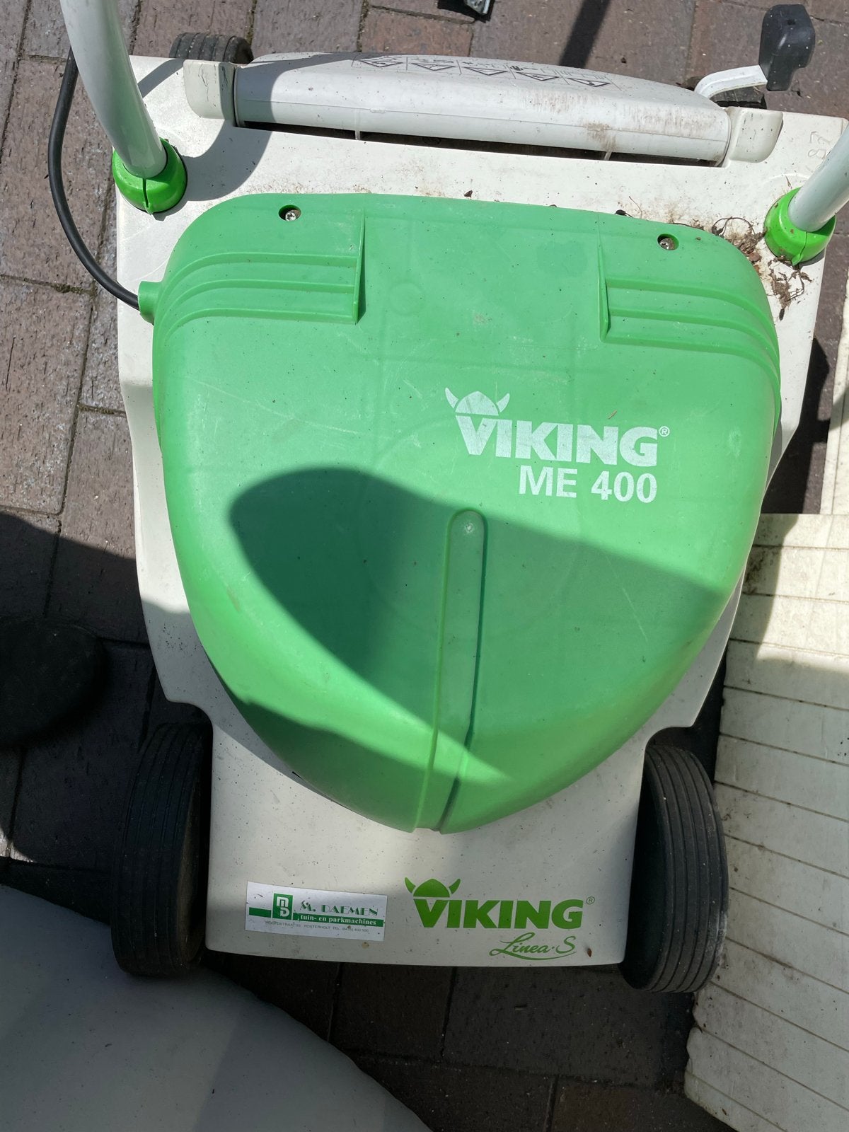 Viking ME 400 elektrische grasmaaier met opvangbak, Ophalen, Cirkelmaaier, Gebruikt, Elektrische grasmaaier