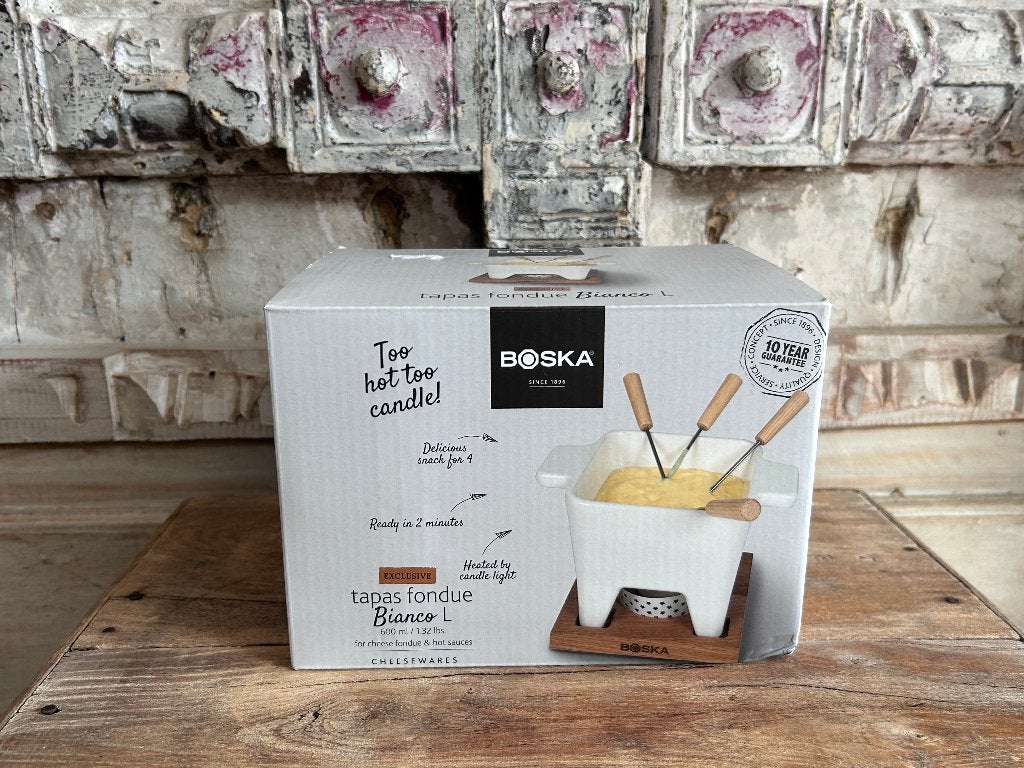 Boska Tapas Fondueset Bianco L - 600ml - NIEUW, Ophalen of Verzenden, Nieuw, Brander, Fondueset