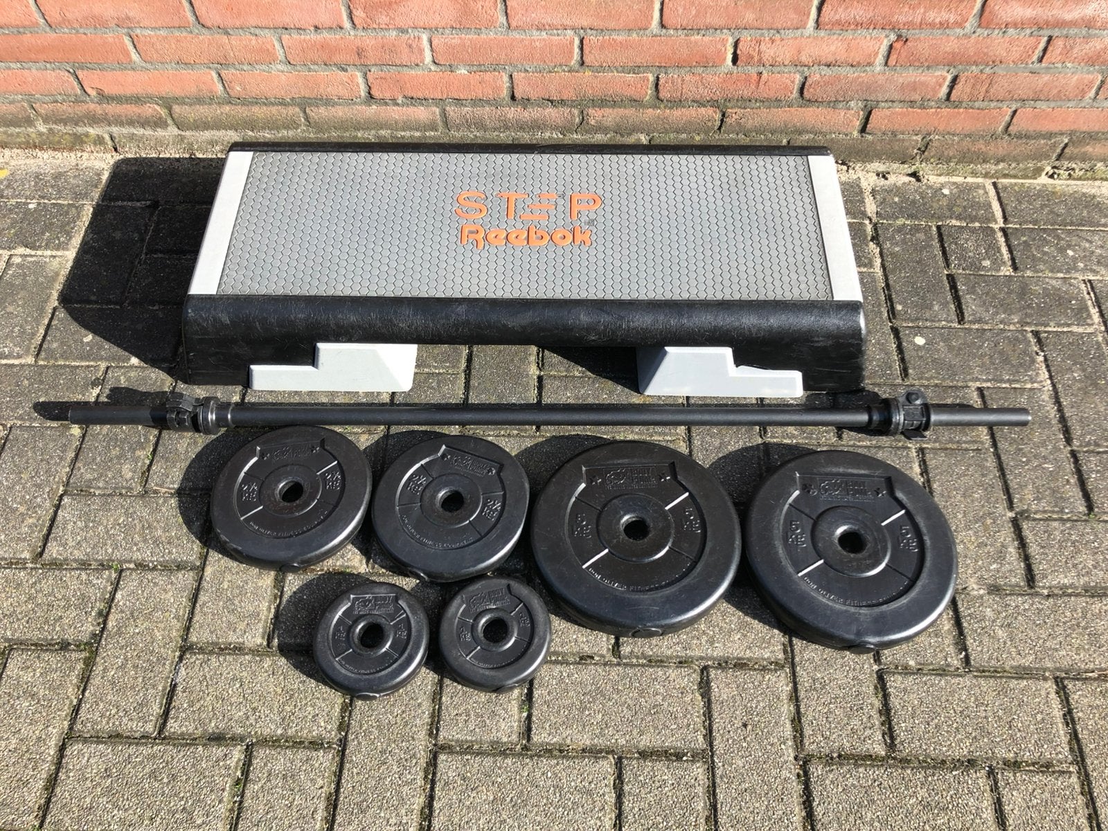 Reebok step met les mills bodypump set, Gebruikt, Ophalen of Verzenden, Bodypump set, Reebok step