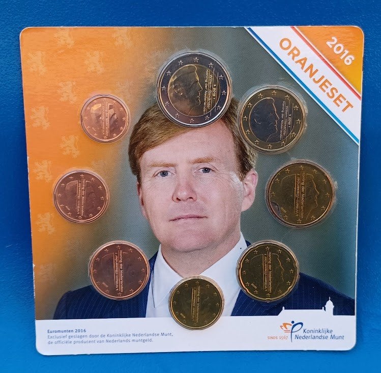Oranjeset 2016 Euromunten - Nederland kleurt oranje, Verzenden, Koningin Beatrix, Euro's, Setje
