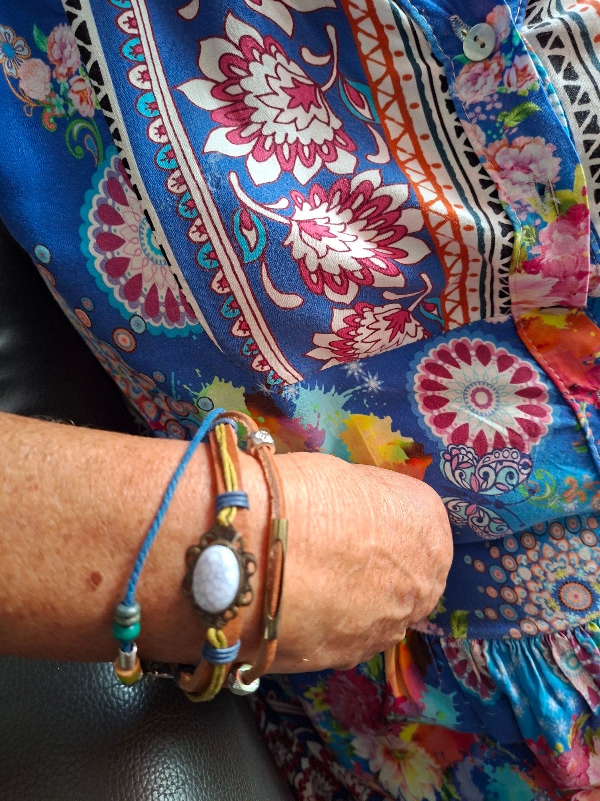 nieuwe handgemaakte lederen armband 5 euro, Ophalen of Verzenden, Nieuw, Overige materialen