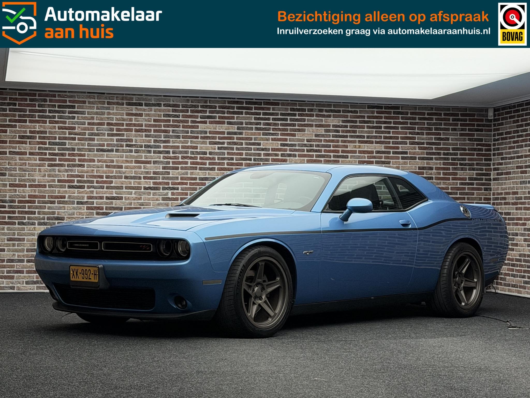 Dodge Challenger 5.7 V8 R/T Plus SUPER TRACK PACK, Auto's, Dodge, Achterwielaandrijving, Gebruikt, Blauw, Bedrijf