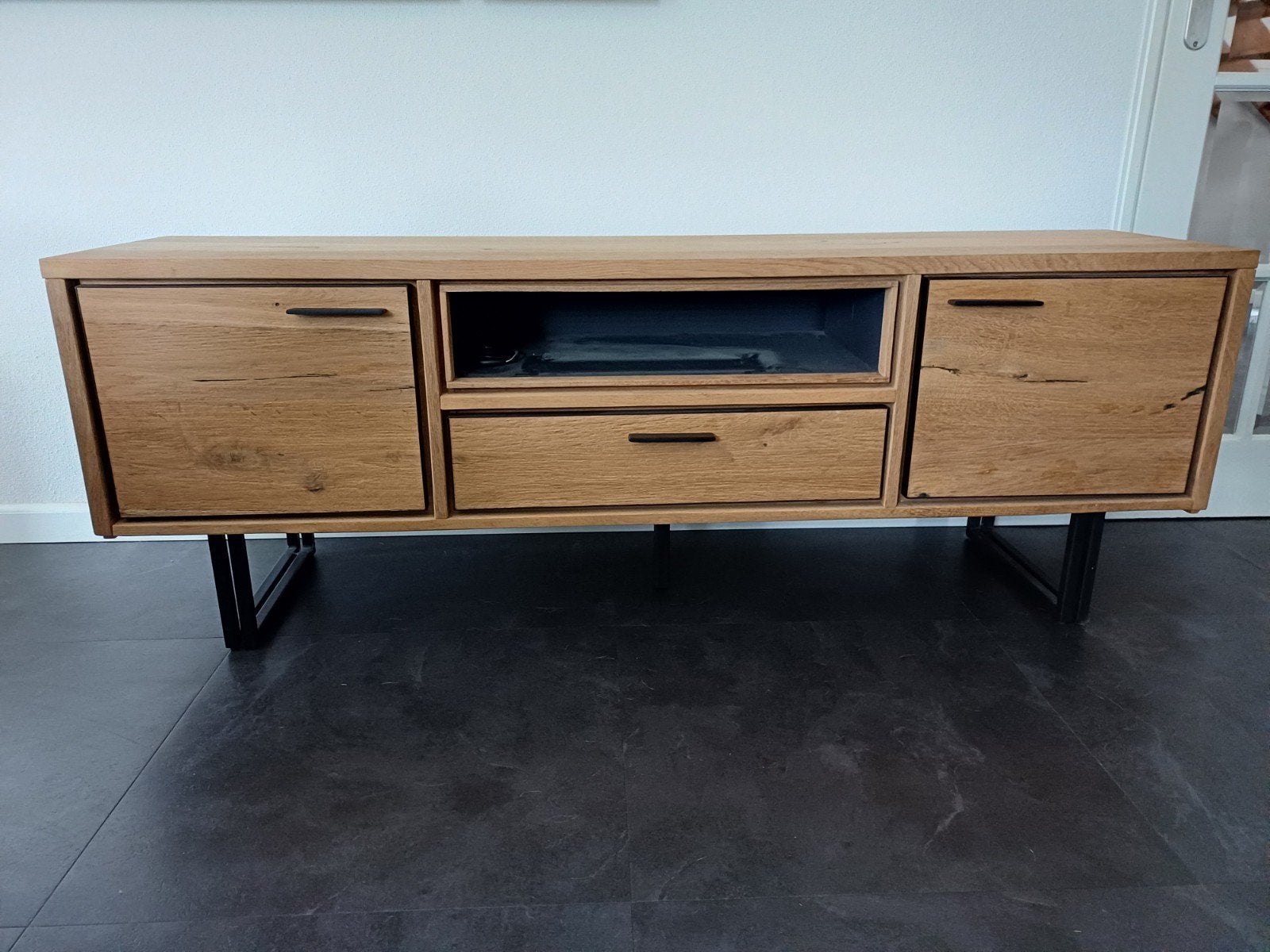 Xooon Denmark tv meubel en salontafel + vloerkleed, Ophalen, 150 tot 200 cm, Eikenhout, Zo goed als nieuw