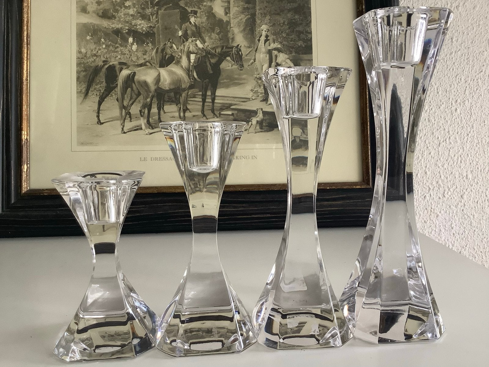 Vintage Villeroy & Boch Kristallen Kandelaars Set, Antiek en Kunst, Ophalen of Verzenden, Kristal