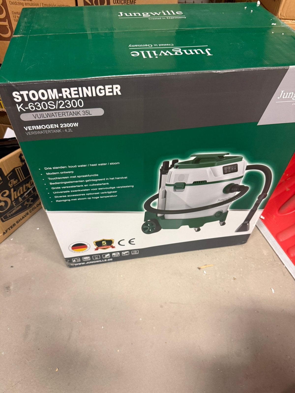 Jungwille K-630S/2300 Stoomreiniger – 2300W – 35L – Nieuw, Doe-het-zelf en Verbouw, Ophalen of Verzenden, Nieuw