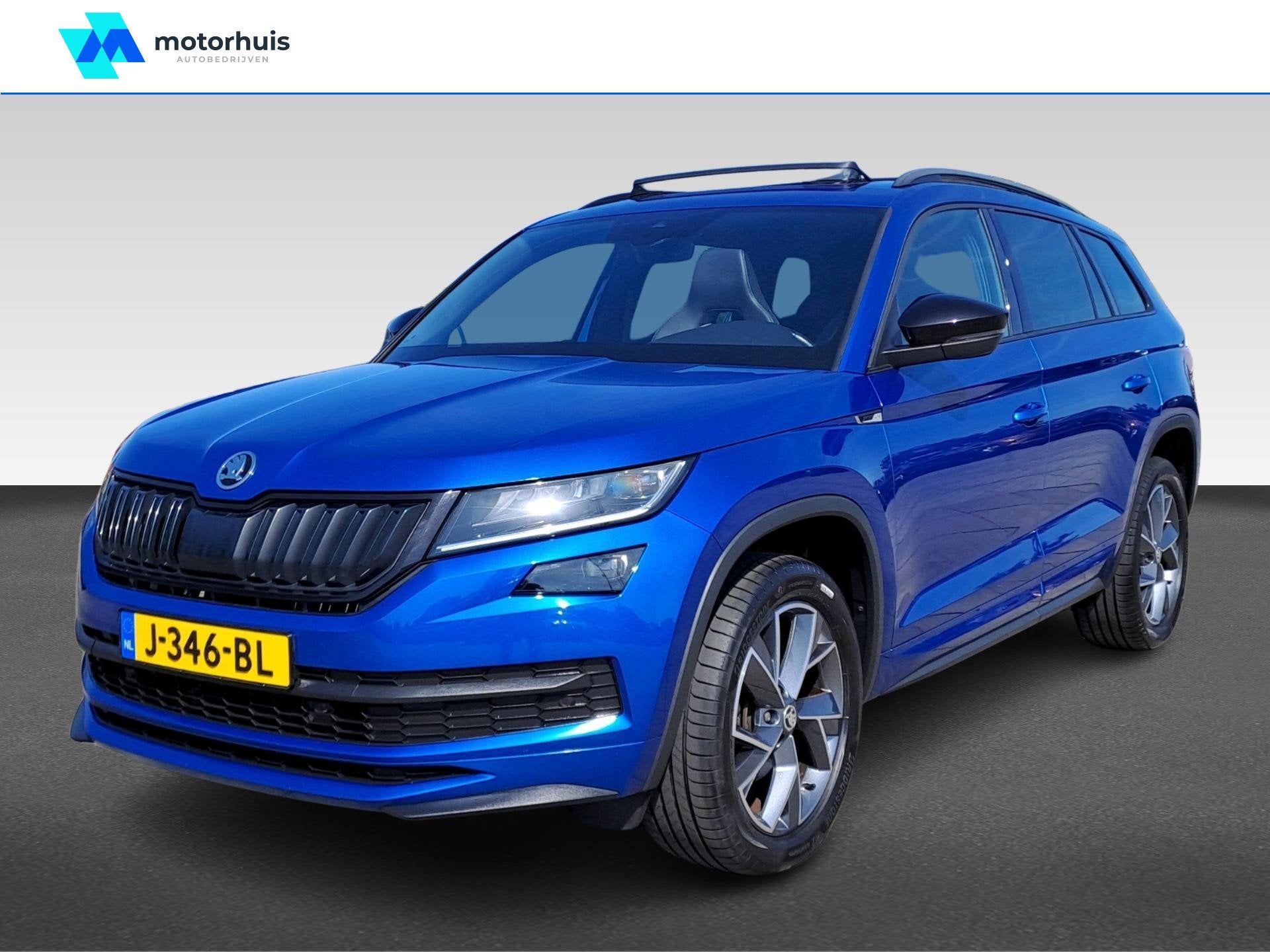 Skoda Kodiaq 1.5 TSI Sportline Business, Auto's, Euro 6, 4 cilinders, Blauw, Alcantara