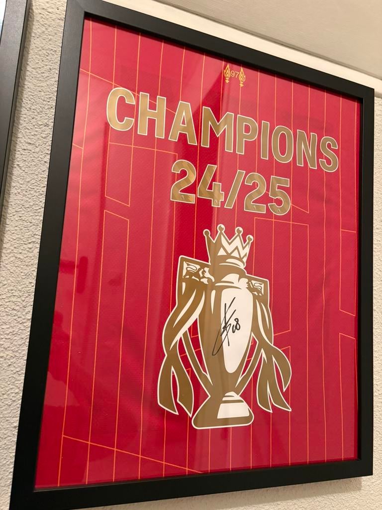Gakpo gesigneerd kampioensshirt Liverpool COA, Ophalen of Verzenden, Zo goed als nieuw, Buitenlandse clubs, Shirt
