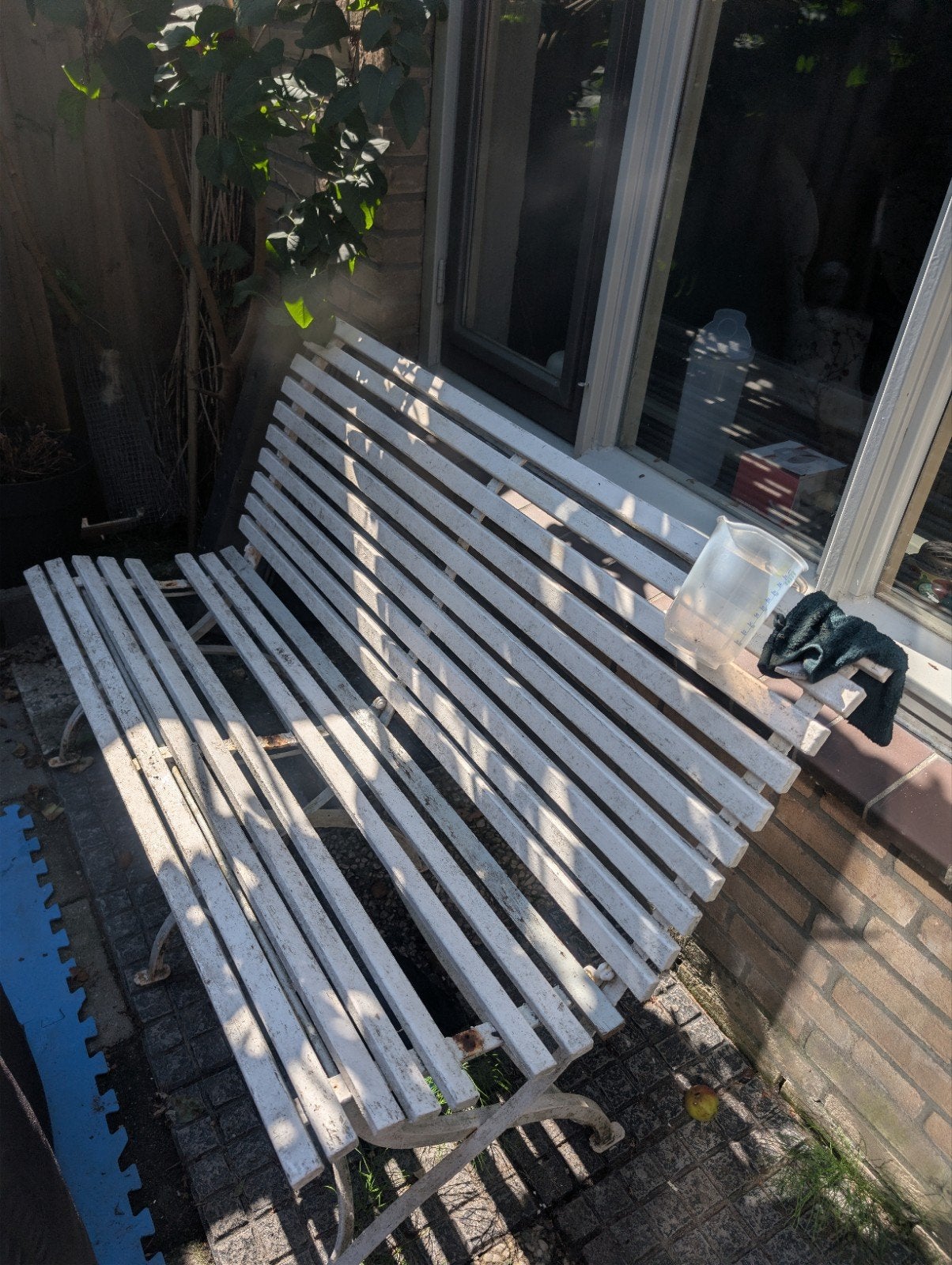 Inklapbare tuinbank - opknapper, Ophalen