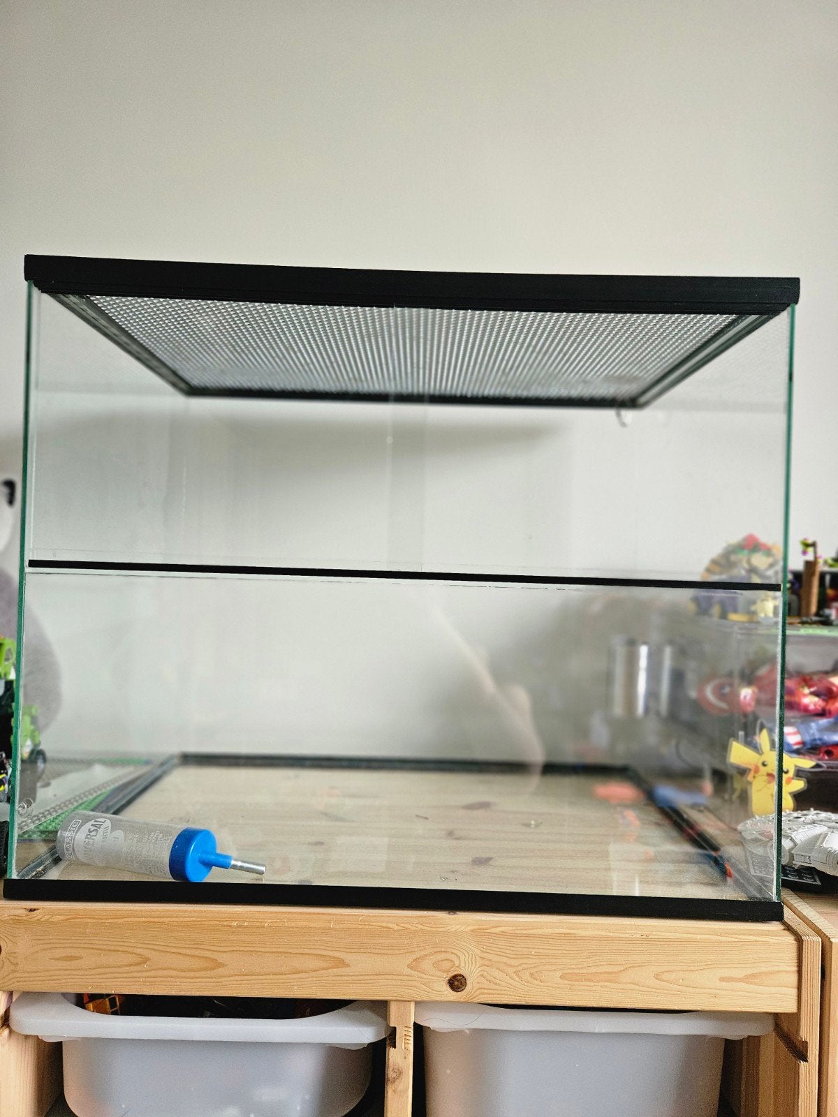 terrarium van glas met 2 deurtjes, Ophalen, Zo goed als nieuw, Terrarium of Paludarium