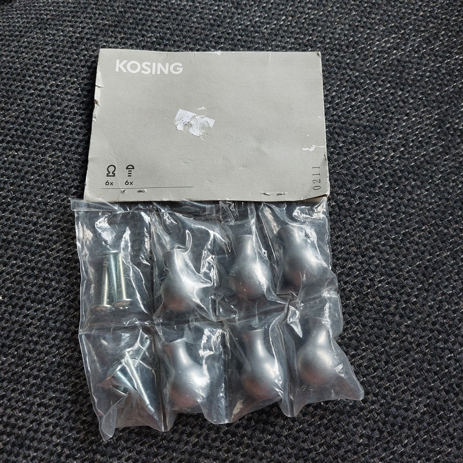 IKEA Kosing Kastknoppen met Schroeven - 6 stuks, Ophalen of Verzenden, Nieuw, Minder dan 50 mm, Overige typen
