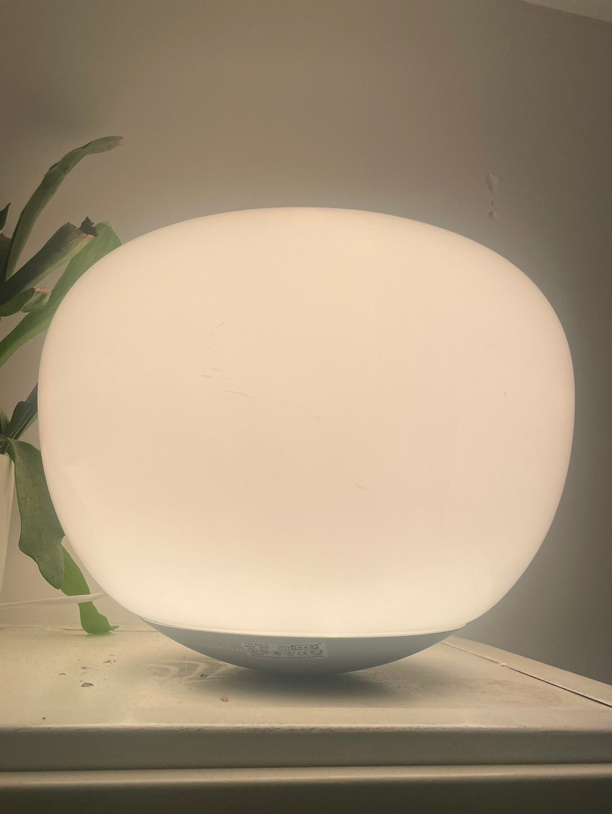 Vintage IKEA Jonisk Lamp - Carl Ojestam - Bollamp - jaren 90, Huis en Inrichting, Dimbaar, Gebruikt, Vintage, Wit