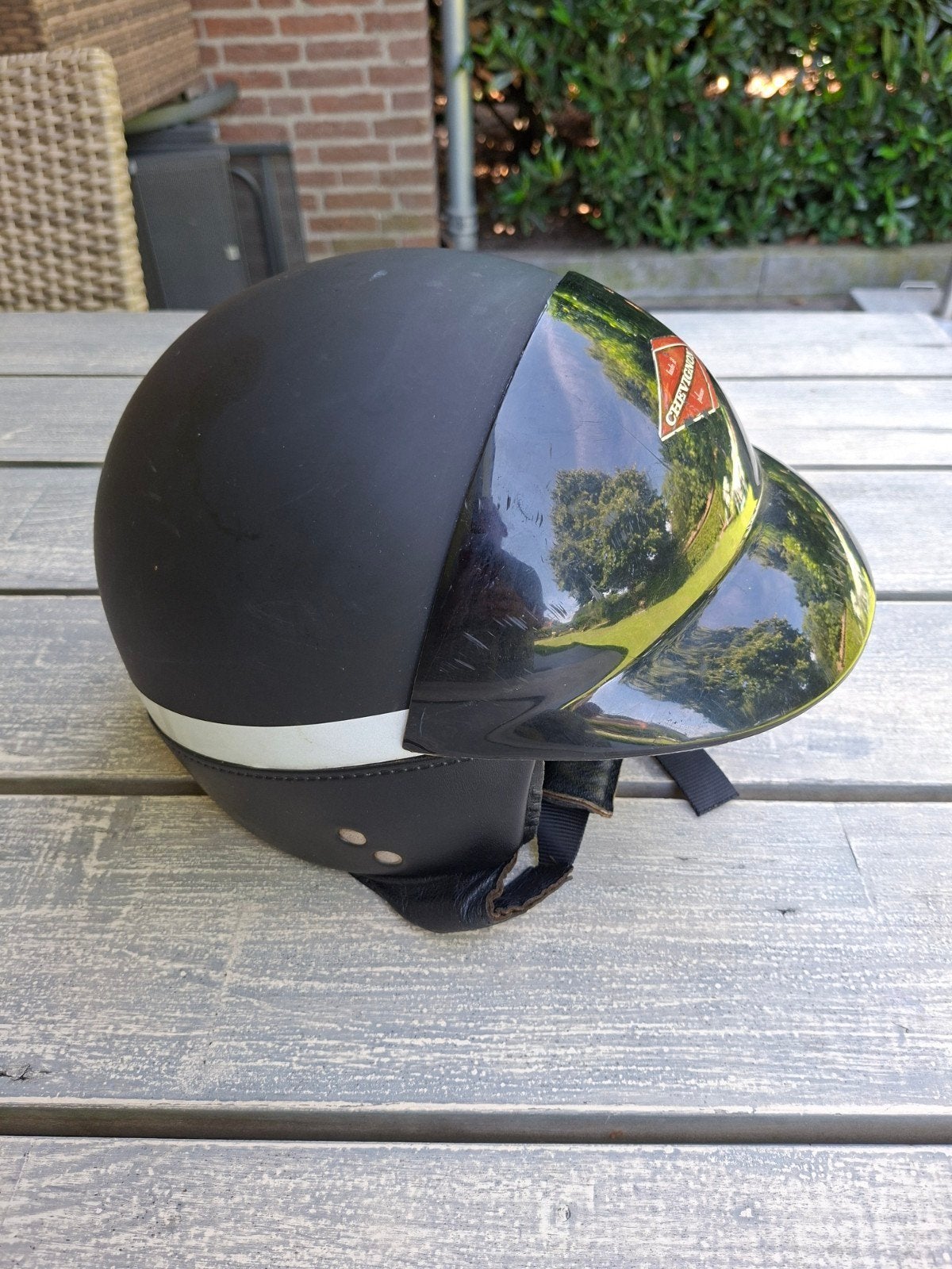 Vintage CHEVIGNON helm maat S, Motoren, Kleding | Motorhelmen, Dames, Heren, Jethelm, Overige merken, Tweedehands, Ophalen of Verzenden