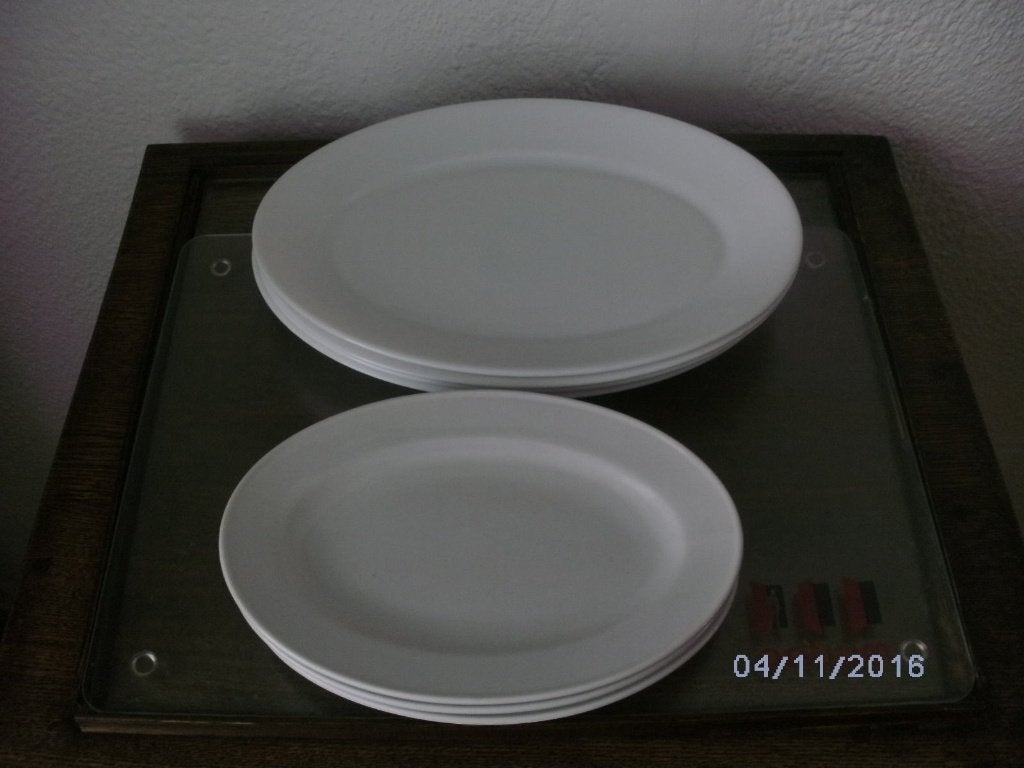 salade schalen en drie borden, Ophalen