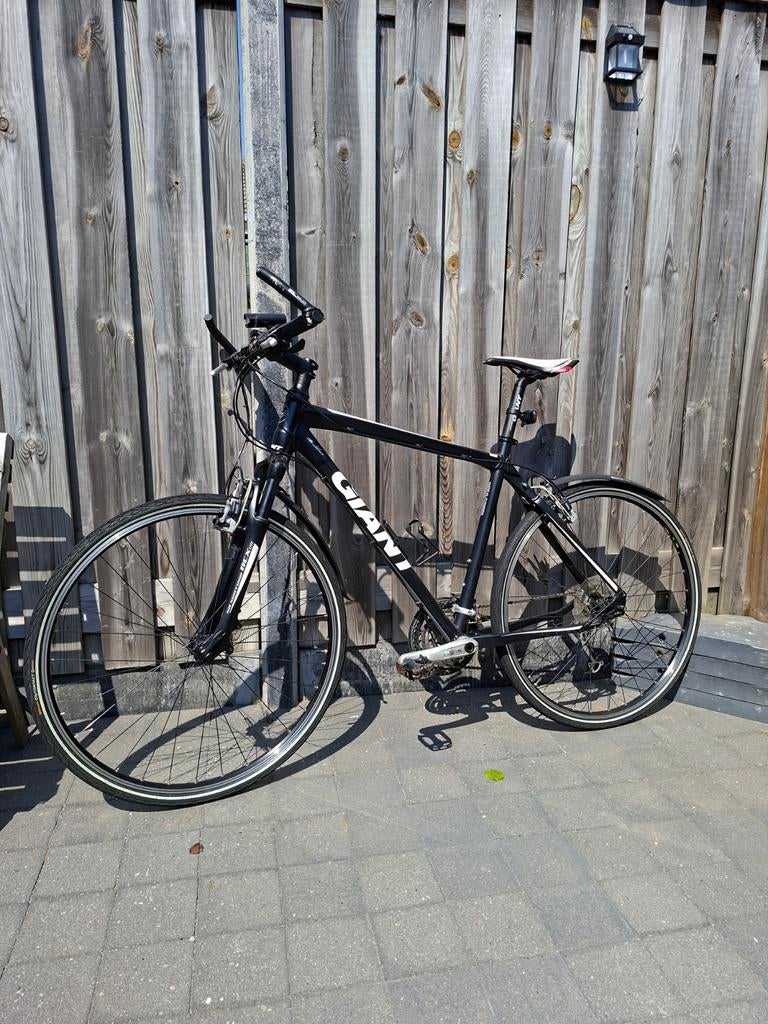 City/trekking heren fiets. Maat L giant roamxr1, Ophalen, 28 inch, Vering, Velgrem