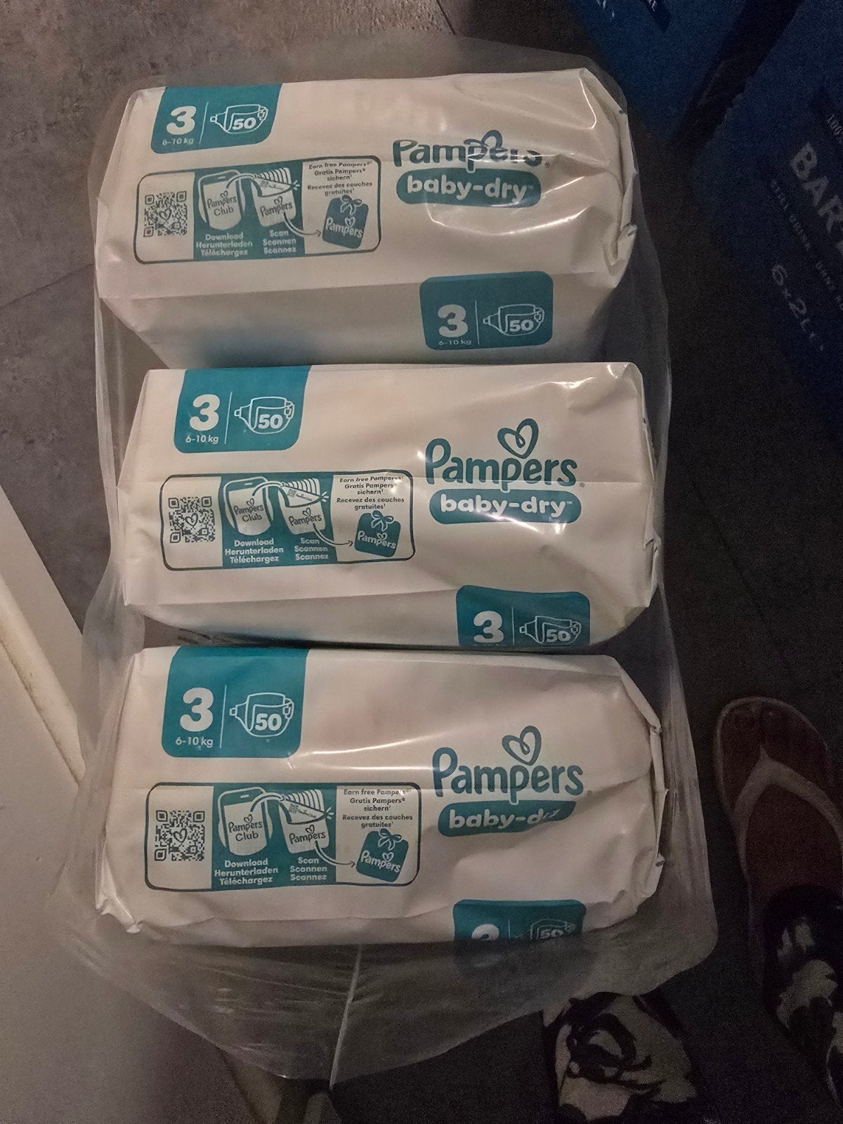 3x Pampers Baby-Dry Luiers Maat 3 (6-10 kg)50 stuks per pa, Ophalen of Verzenden, Nieuw