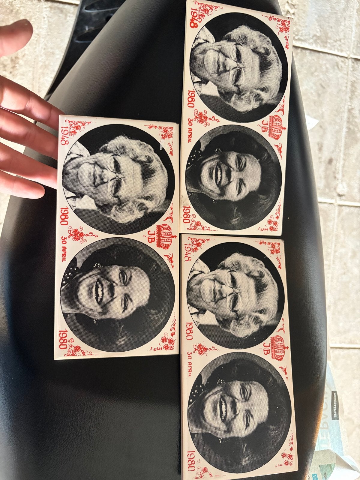 Vintage Tegeltjes Koningin Juliana en Beatrix (1948-1980), Ophalen of Verzenden
