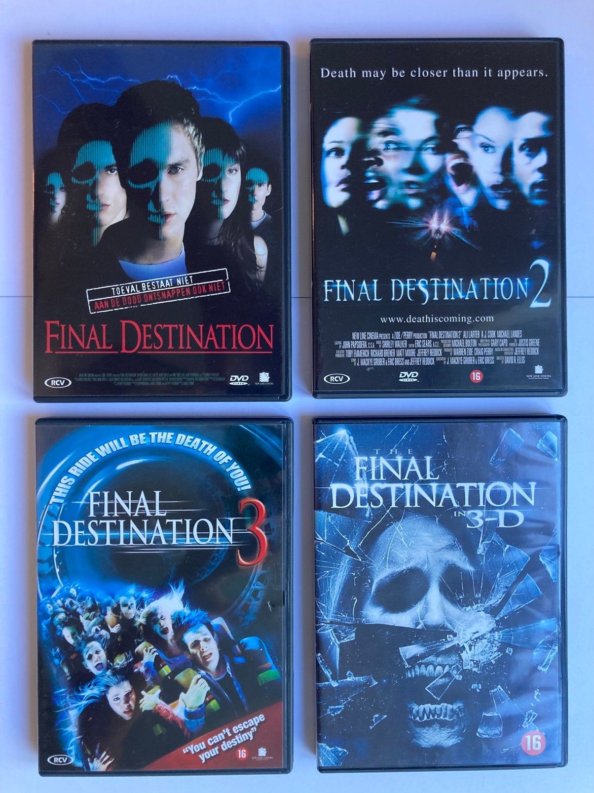 Final Destination 1 t/m 4, 2000 – 2009 / 5x DVD / 4 films, Cd's en Dvd's, Bonusmateriaal, Engels, Vanaf 16 jaar, Nederlands