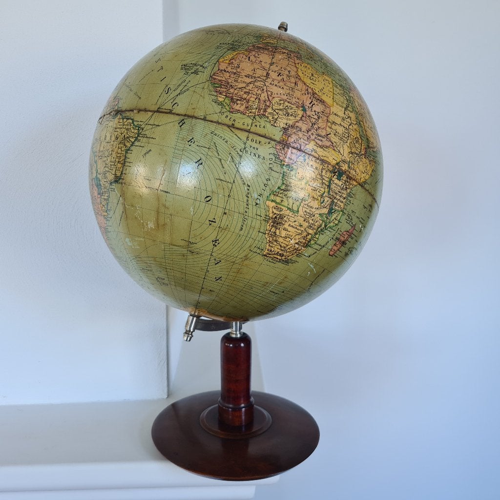 Columbus Erdglobus Globe Paul Oestergaard Lichterfelde h. 52, Huis en Inrichting, Gebruikt, Ophalen of Verzenden, Educatief, Antieke wereldbol