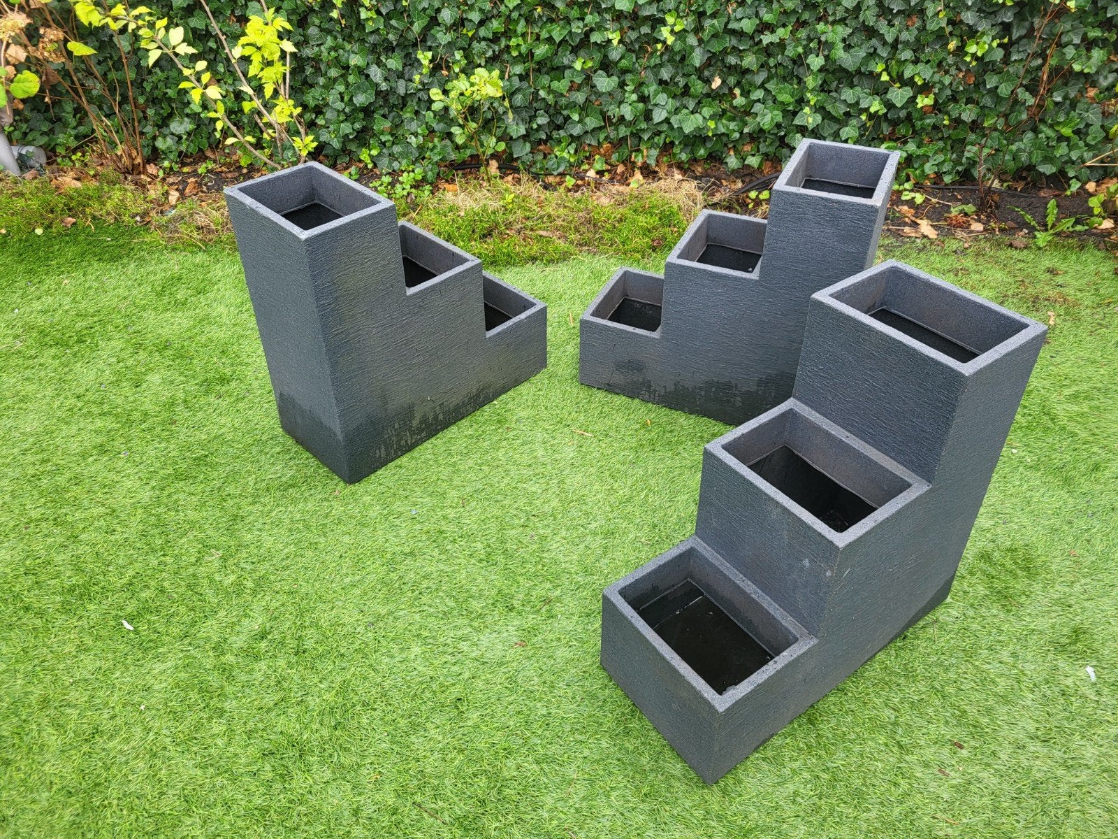 Drie KUNSTSTOF plantenbakken, Ophalen, Kunststof, Minder dan 60 cm, Balkon
