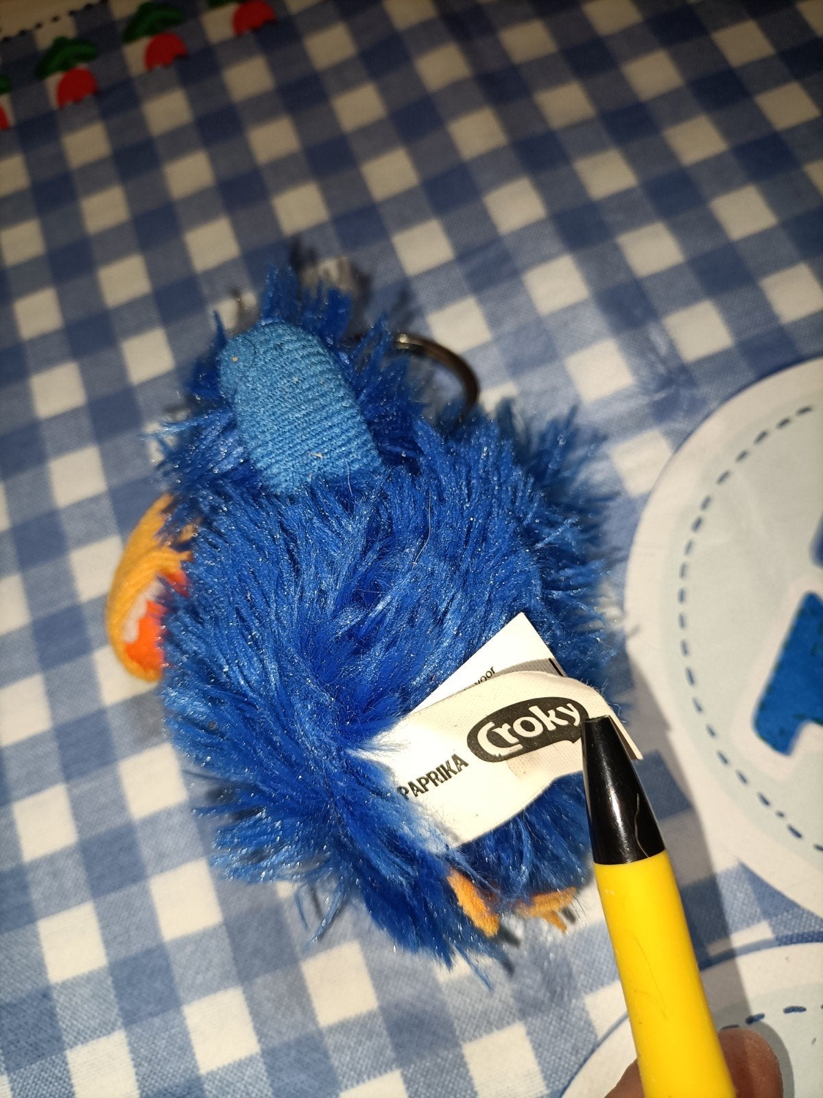 Croky sleutelhanger knuffeltje blauw, Verzamelen, Ophalen of Verzenden, Zo goed als nieuw