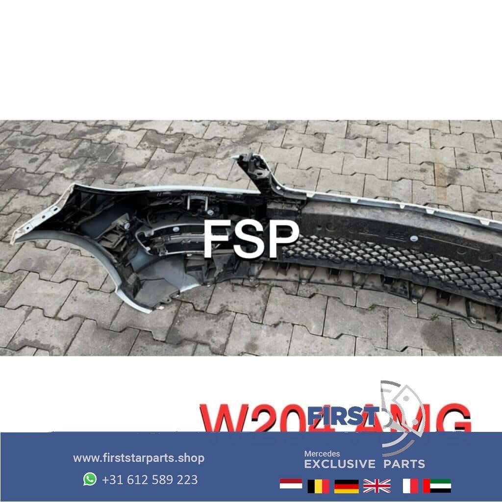 W204 Facelift AMG Voorbumper Mercedes C Klasse 2010-2014 COM, Gebruikt, -, Voor, Ophalen of Verzenden