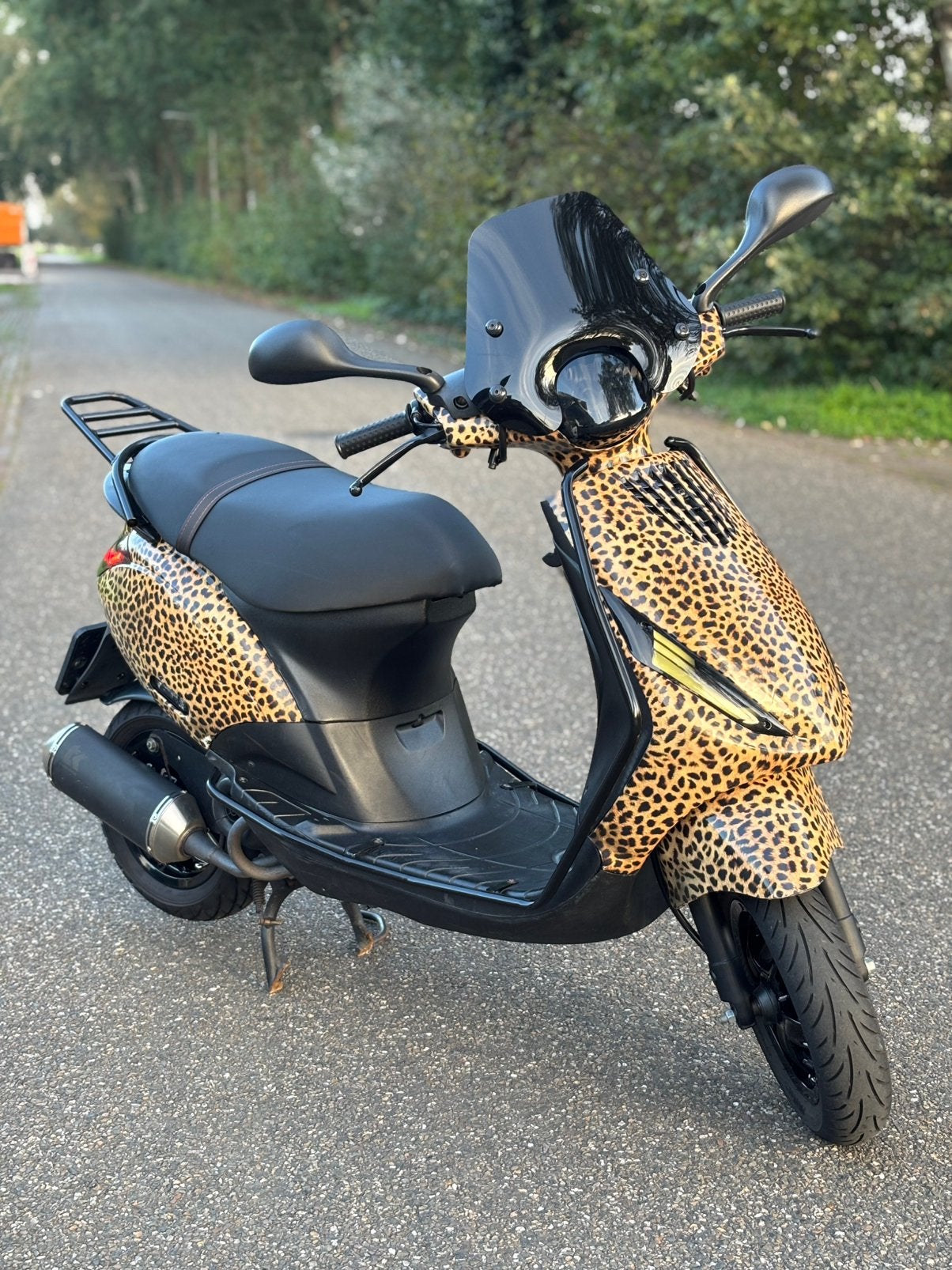 ✅ Zeer Nette Piaggio Zip Sp Brom 2022 4T PANTERPRINT! ✅, Zip, Ophalen of Verzenden, Zo goed als nieuw, Benzine