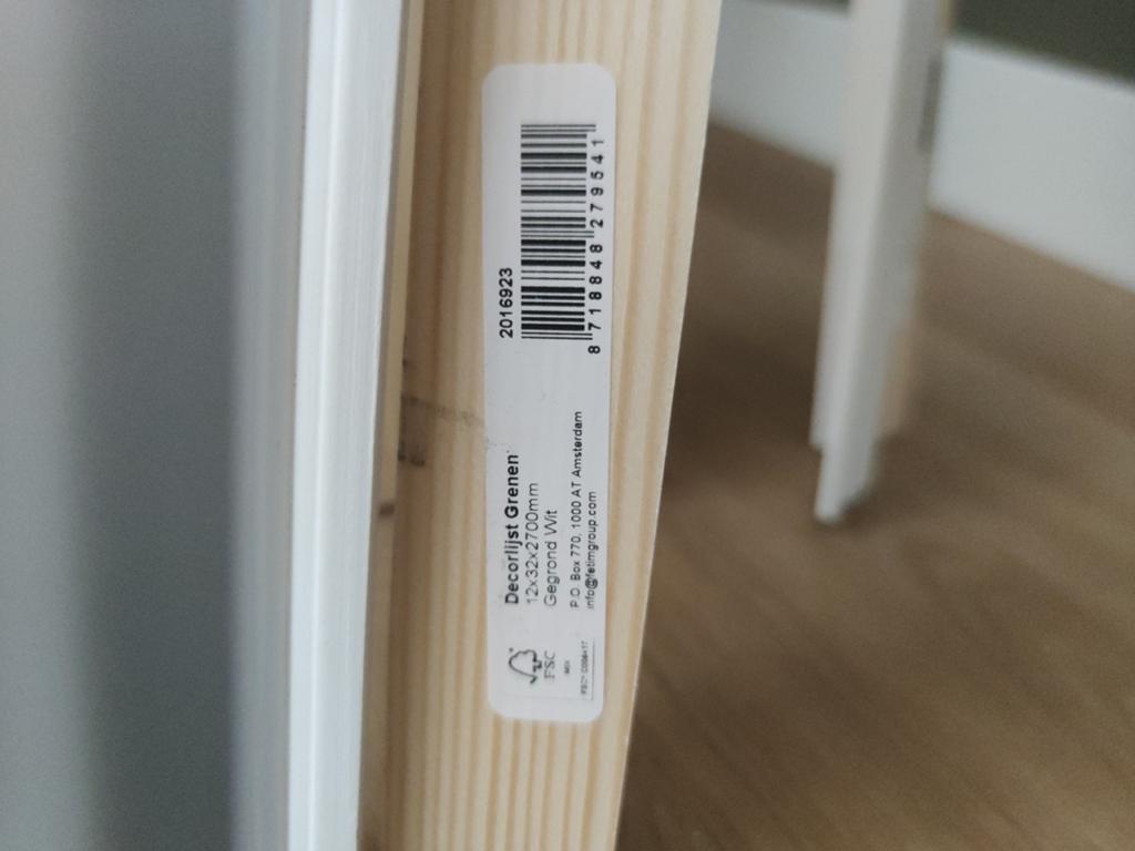 11 stuks Decoratielijst Grenen Gegrond Wit 2,7m, Overige materialen, Ophalen of Verzenden, 250 cm of meer, Lijsten