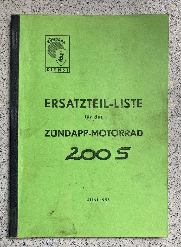 Ersatzteil - liste fur das Zündapp Motorrad 200S - 1955, Verzenden, Overige merken