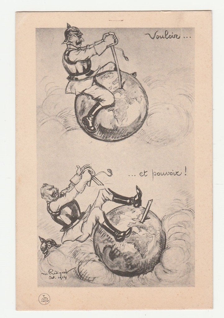 Duitse keizer.  1e Wereldoorlog.  Illustrateurs., Verzenden, Voor 1920, Ongelopen, Overige thema's