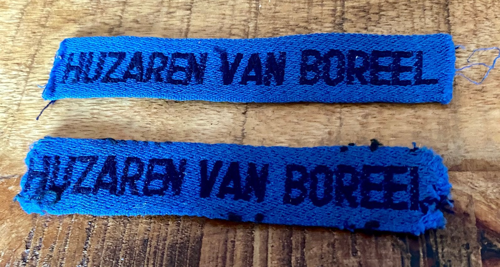 Straatnaam lint badge cavalerie Huzaren van Boreel jaren 50, Verzenden, Landmacht, Nederland, Embleem of Badge