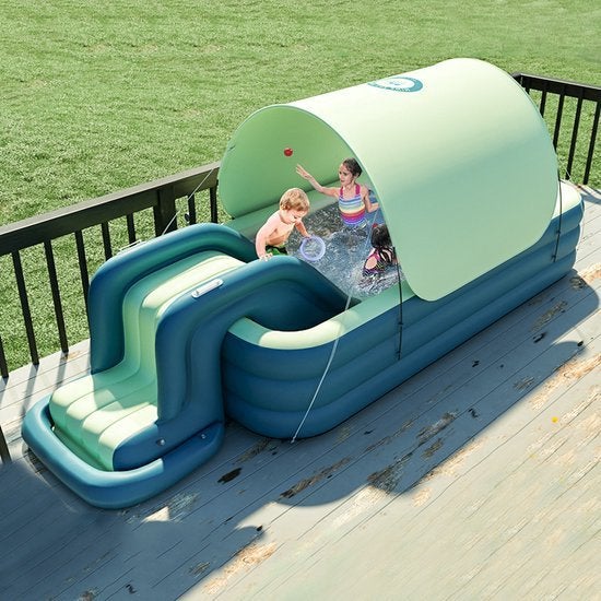 4X opblaasbaar zwembad 300x175CM Met glijbaan & pomp, Tuin en Terras, Minder dan 80 cm, Opblaaszwembad, Nieuw, Ophalen of Verzenden