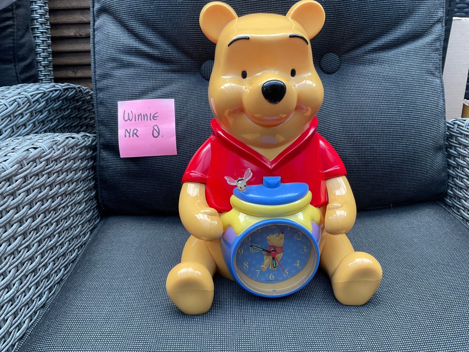 Nieuwe zgan Disney klok, spaarpot en wekker Winnie the Pooh, Verzamelen, Disney, Ophalen, Winnie de Poeh of vrienden, Nieuw, Beeldje of Figuurtje