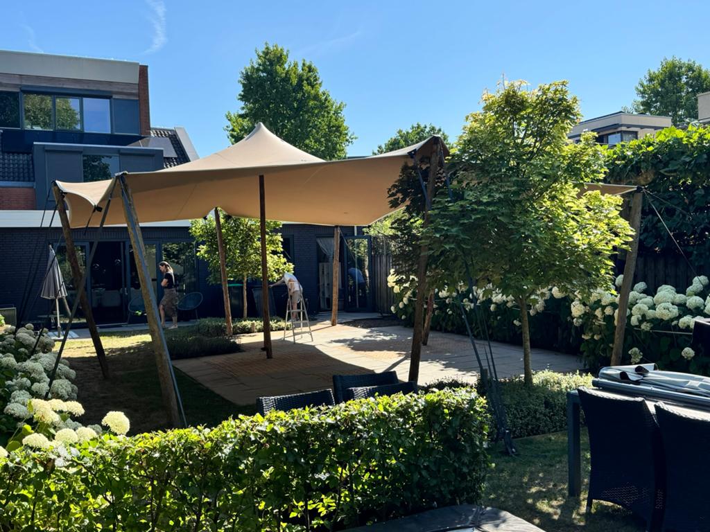 Te huur strechtent 6,5m x 10m incl. Opbouwen en afbreken !, Ophalen, Opvouwbaar, 6 meter of meer, Zo goed als nieuw