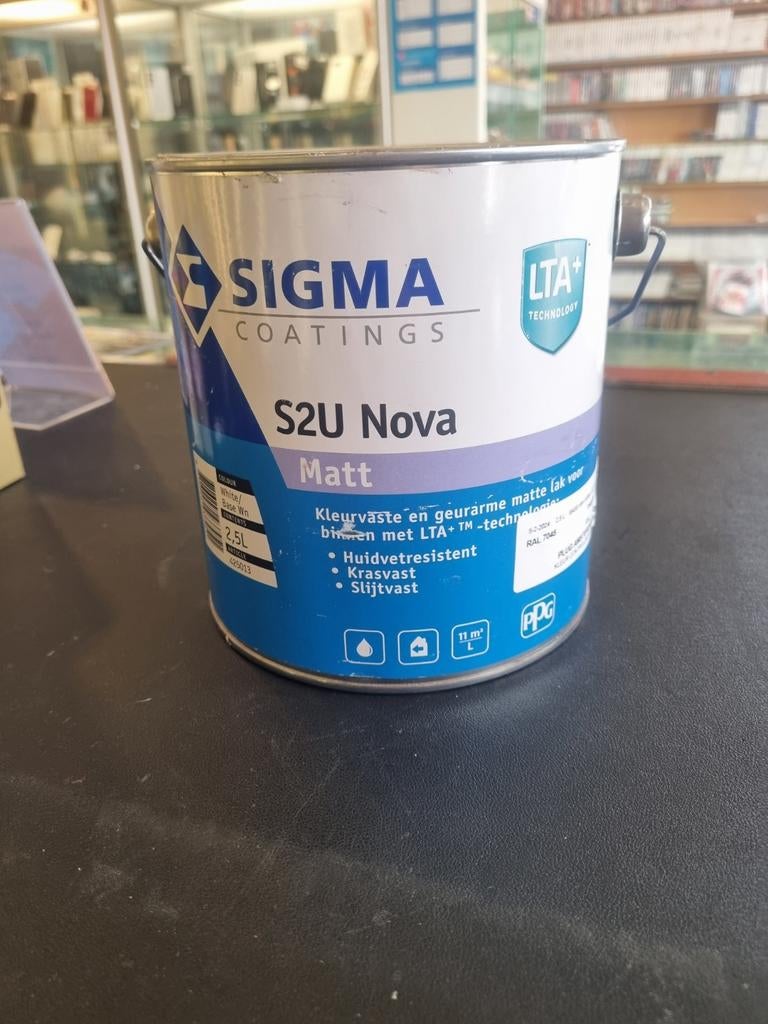 Sigma S2U Nova Matt RAL 7045 Telegrau 1 - 2.5L Lak, Doe-het-zelf en Verbouw, Verf, Beits en Lak, Ophalen, PPG Coatings Nederland B.V., Amsterdam