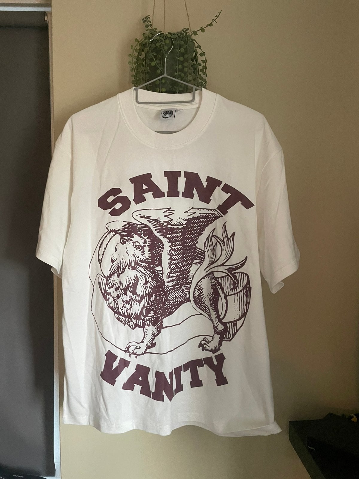 VANITY T-shirt met 'SAINT VANITY' print, Kleding | Heren, Verzenden, Zo goed als nieuw, Wit