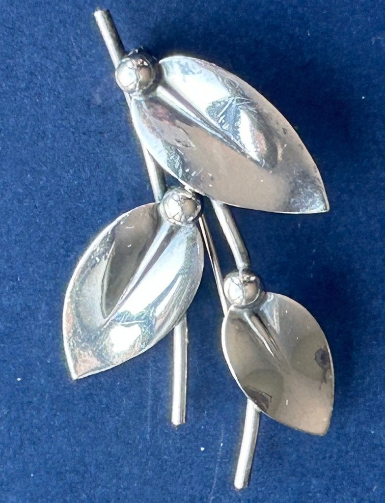 Prachtige Vintage Zilveren Broche – N.E. From (Deens Design), Ophalen of Verzenden, Zilver