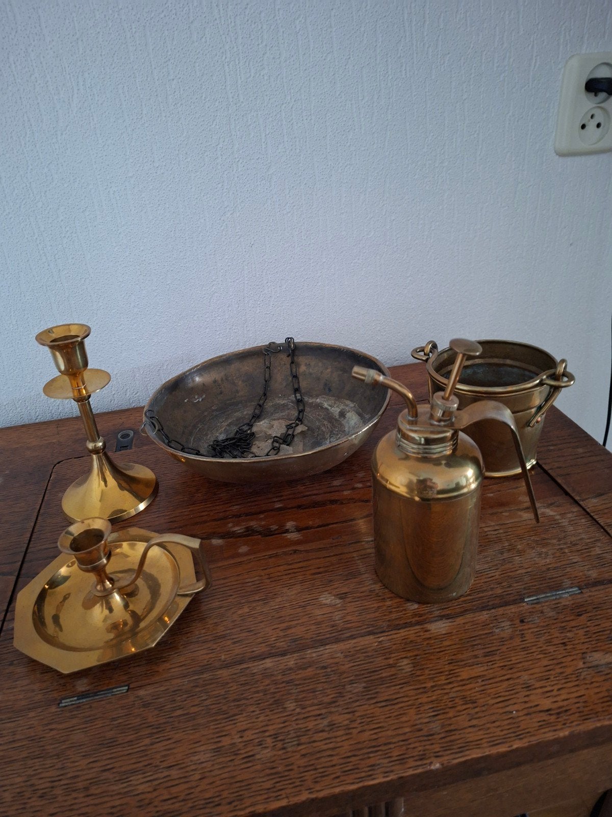 Diverse koperen en bronzen decoratieartikelen, Ophalen, Koper of Brons