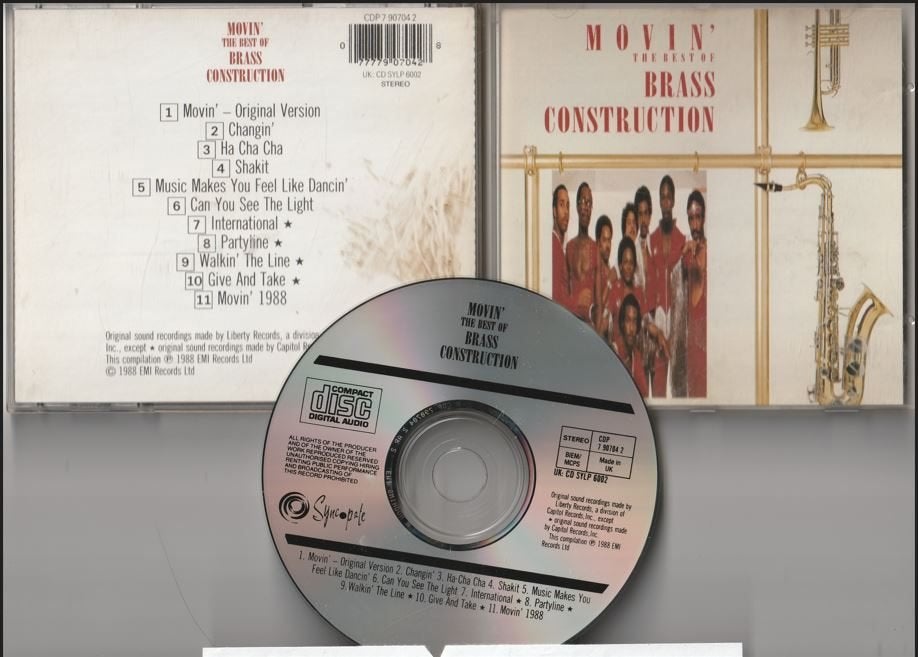 Brass Construction - Movin' The Best Of Brass Construction, Ophalen of Verzenden, Zo goed als nieuw, Funk, Verzamelalbum